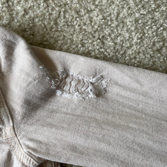 American Eagle Outfitters women's jacket pink distressed  size s - Picture 7 of 14